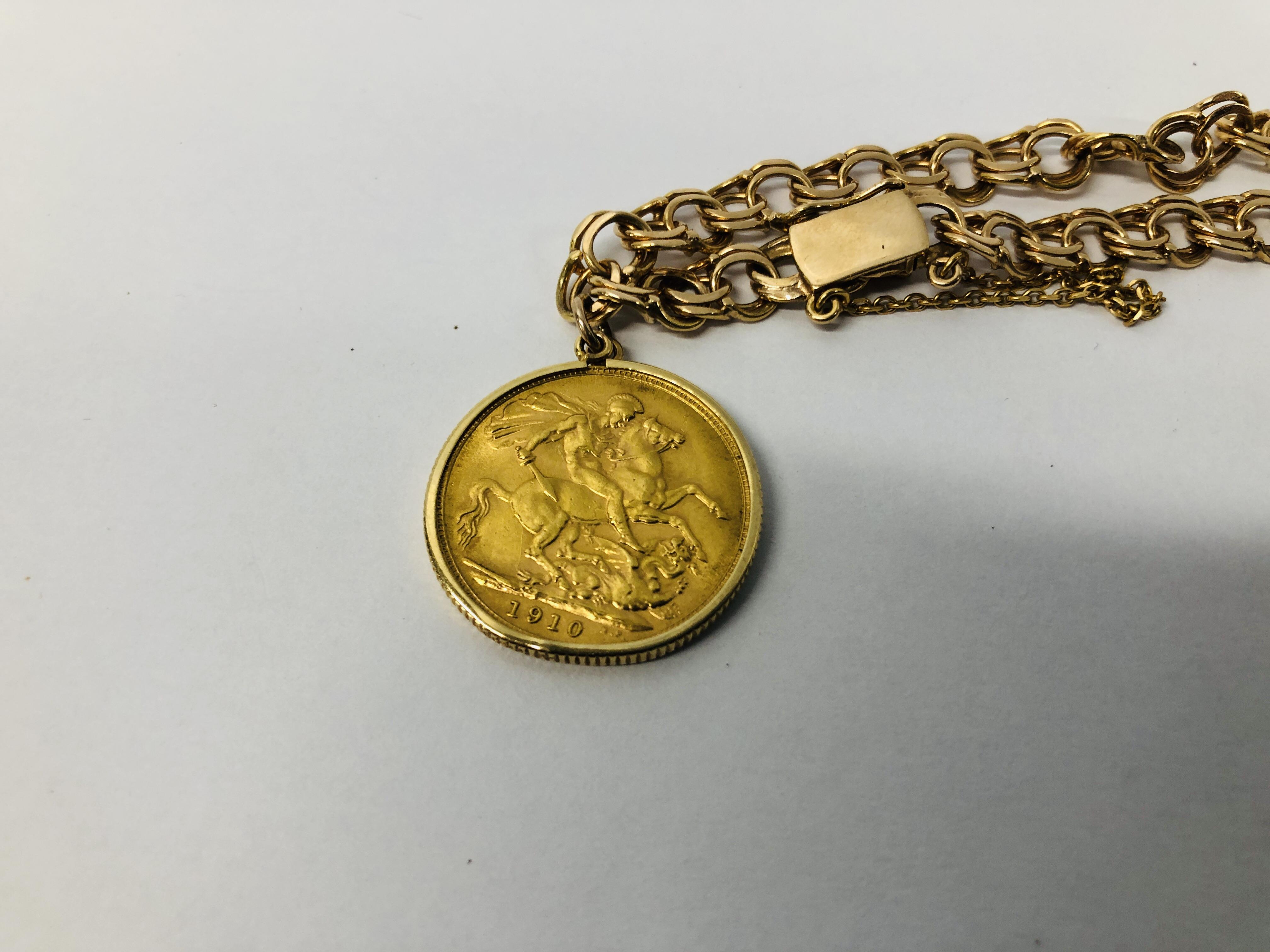 1910 GOLD SOVEREIGN - KING EDWARD VII IN 9CT. - Image 5 of 9