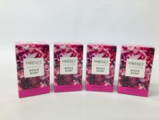 4 X BOTTLES OF YARDLEY THE COLLECTION "ROSIE RUBY" EAU DE TOILETTE 50ML (SEALED NEW IN ORIGINAL