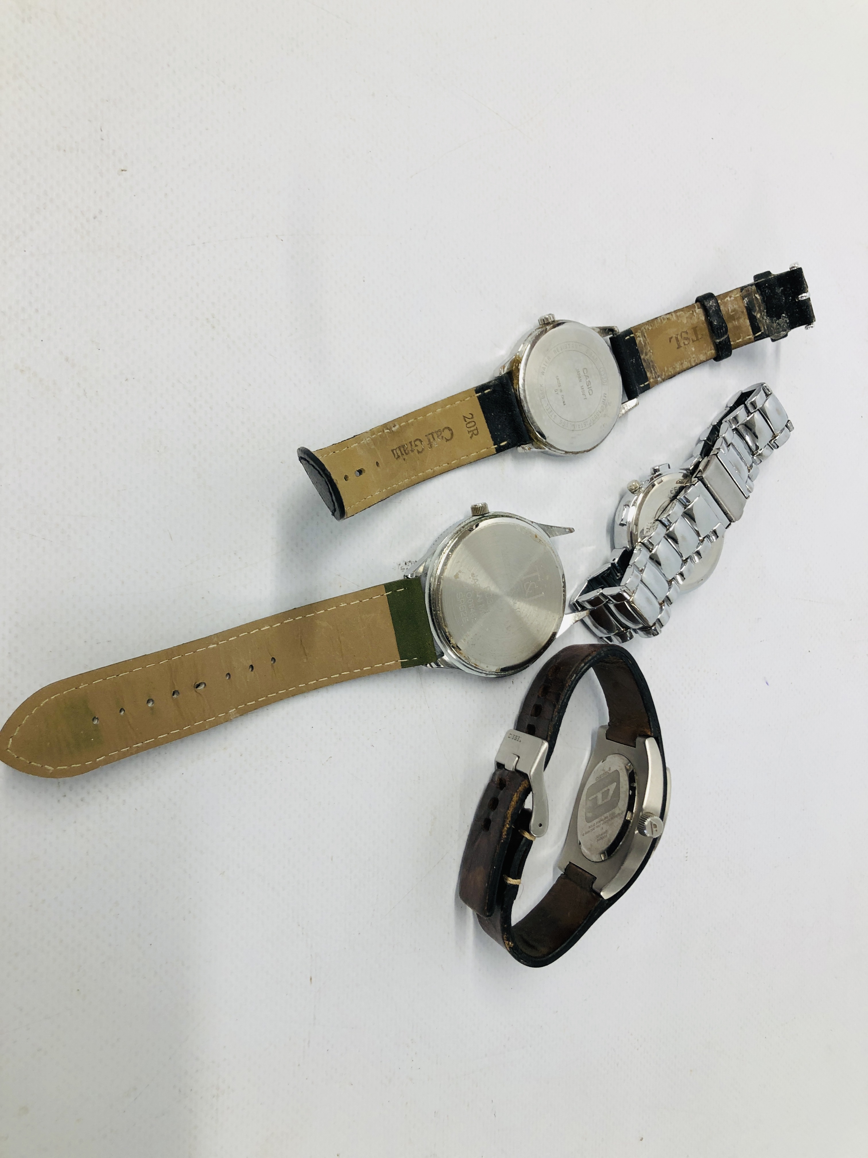 FOUR GENTS DESIGNER BRANDED WRIST WATCHES TO INCLUDE MARKED DIESEL, ETC. - Image 6 of 10