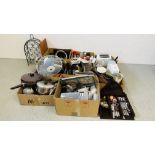 9 BOXES CONTAINING ASSORTED KITCHEN WARES TO INCLUDE KENWOOD CHEF FOOD MIXER AND ACCESSORIES,