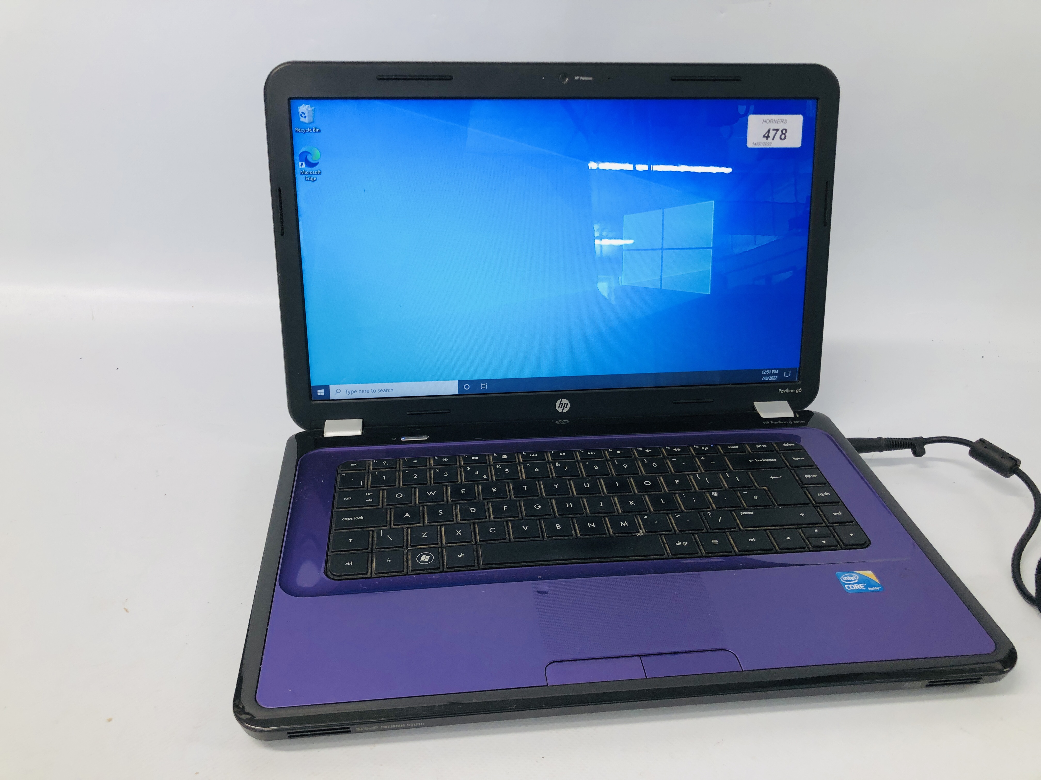 HP PAVILION G6 LAPTOP COMPUTER, WINDOWS 10 HOME, 320GB HARD DRIVE, 4GB RAM,