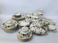 COLLECTION OF ROYAL DOULTON LARCHMONT TC1019 TEA AND DINNER WARE APPROX 72 PIECES (TEAPOT AND ONE