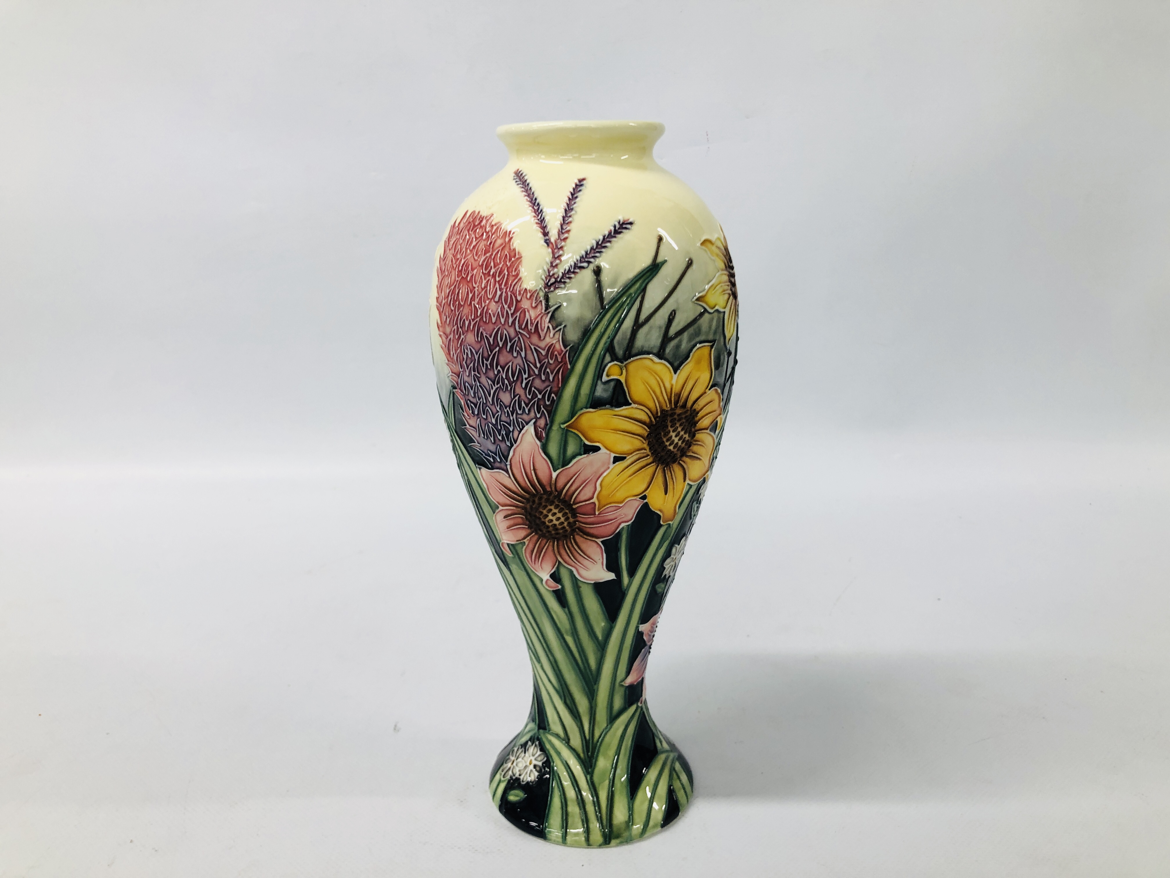 OLD TUPTON WARE HAND PAINTED FLORAL DECORATED VASE H 28CM.