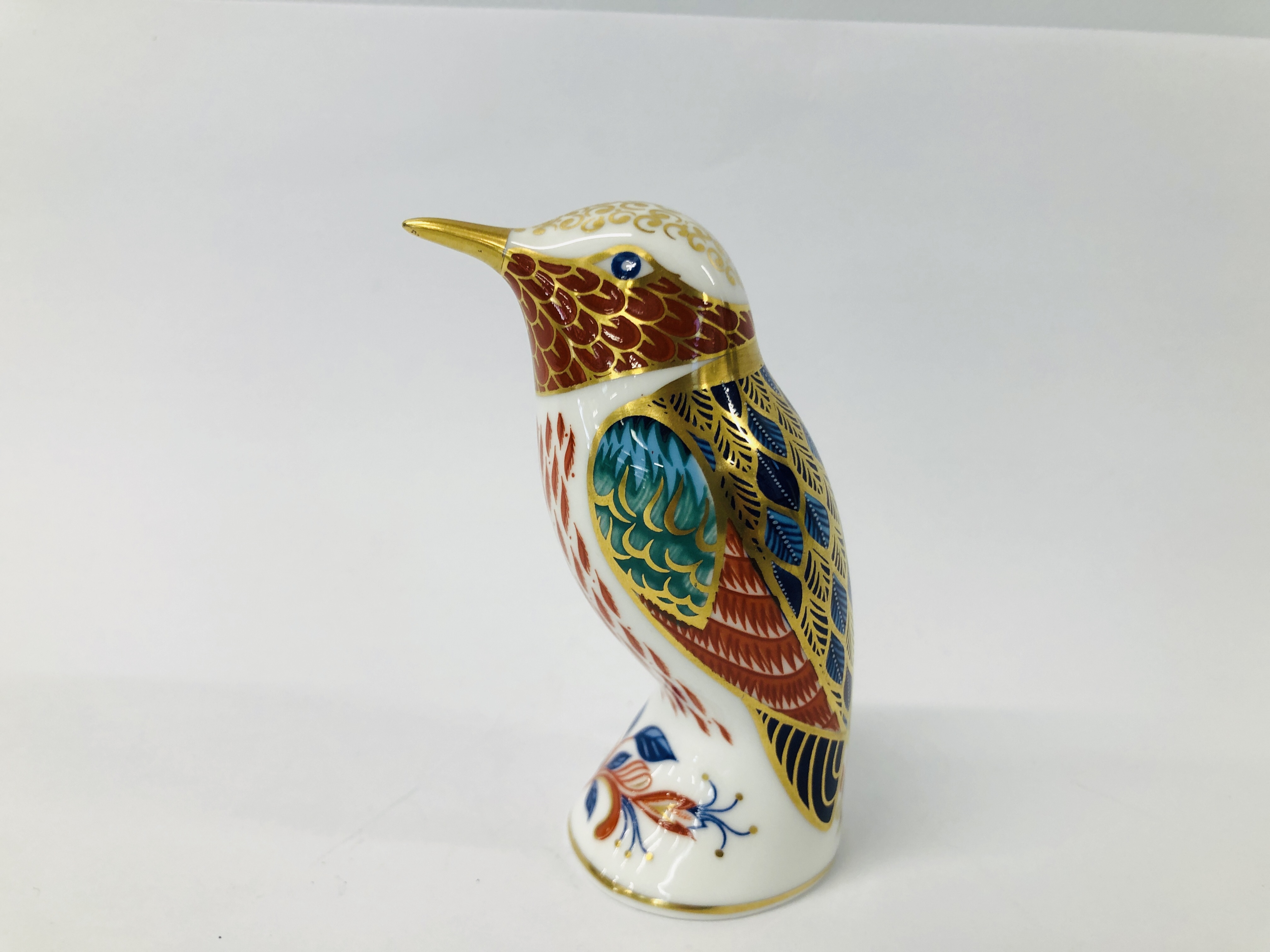 3 X ROYAL CROWN DERBY PAPERWEIGHTS TO INCLUDE A KINGFISHER, DRAGON AND WAX WING. - Image 10 of 13