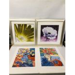 TWO MODERN UNFRAMED JANICE SYLVIA BROCK PRINTS INCLUDING ORANGE PLATTER AND LEMON BLOSSOM PLUS 2