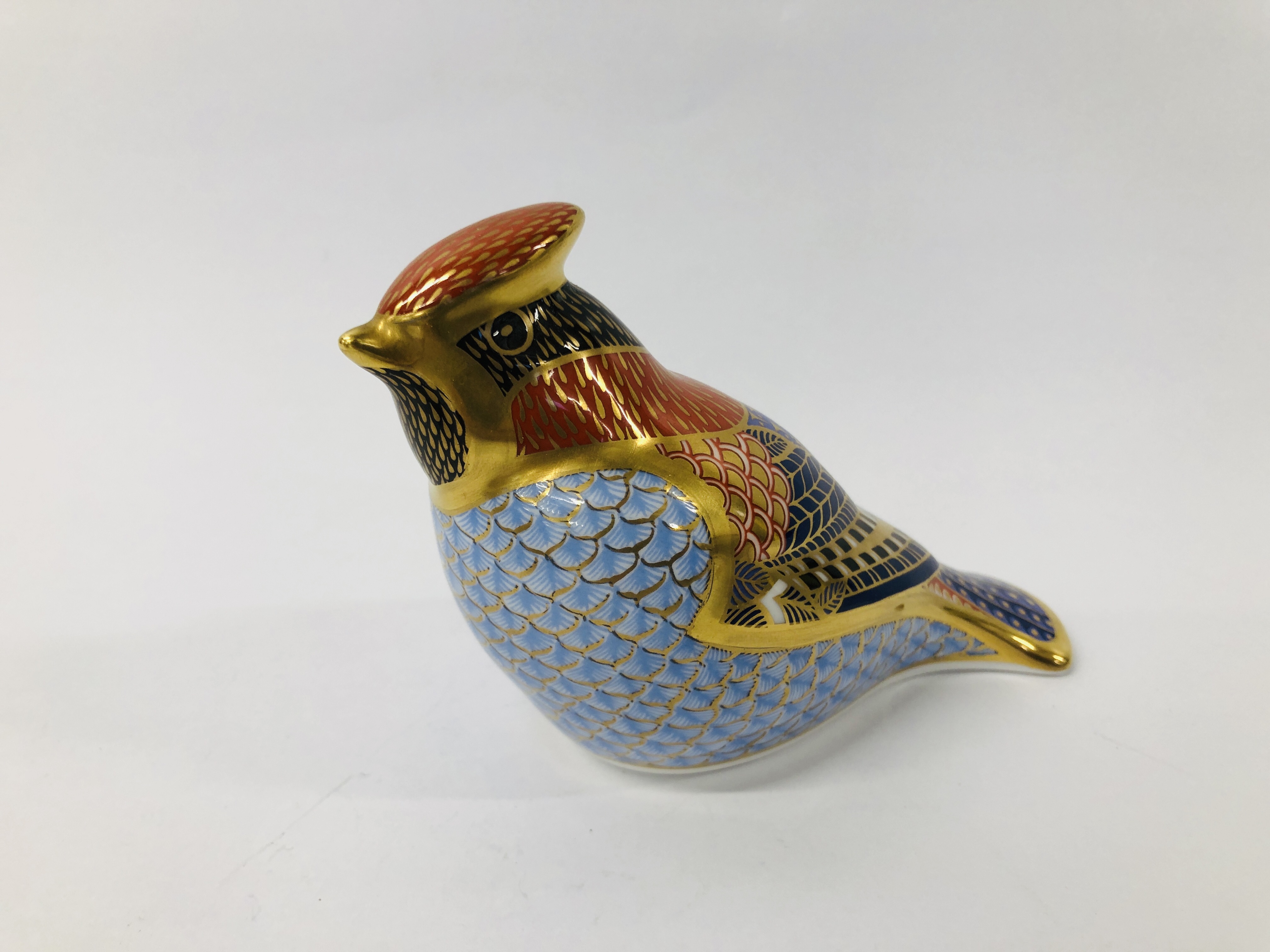 3 X ROYAL CROWN DERBY PAPERWEIGHTS TO INCLUDE A KINGFISHER, DRAGON AND WAX WING. - Image 3 of 13