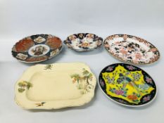 COLLECTION OF ASSORTED VINTAGE PLATES TO INCLUDE ROYAL CROWN DERBY IMARI PATTERN,