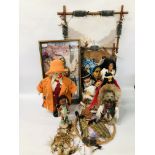 BOX OF RED INDIAN RELATED DOLLS,