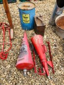 2 X VINTAGE FIRE EXTINGUISHERS TO INCLUDE MILMAX AND ONE OTHER A/F CONDITION COLLECTORS ITEMS ONLY