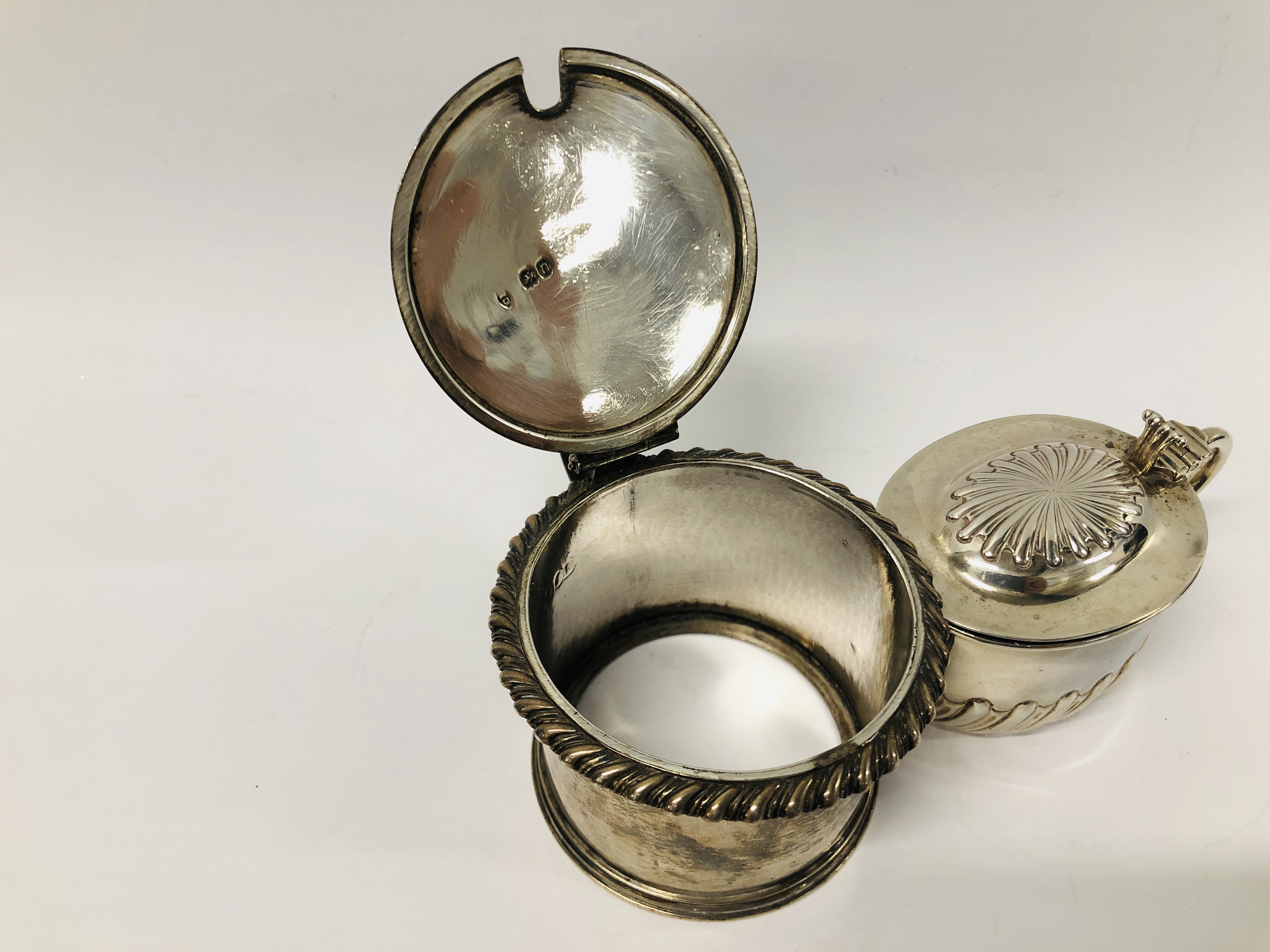 A VICTORIAN OVAL SILVER MUSTARD, HENRY STRATFORD, SHEFFIELD 1885, ALONG WITH CIRCULAR MUSTARD, - Image 9 of 20