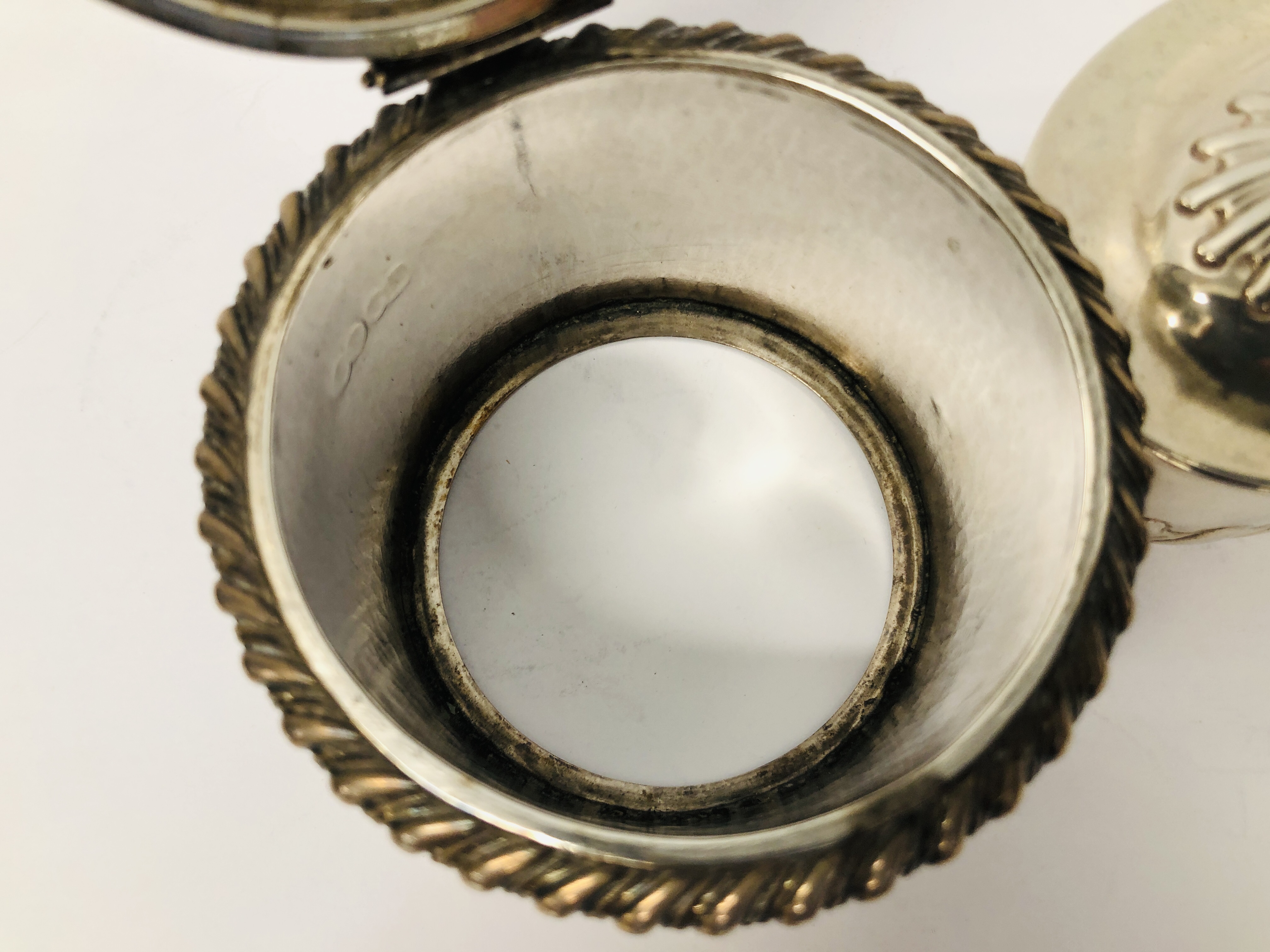 A VICTORIAN OVAL SILVER MUSTARD, HENRY STRATFORD, SHEFFIELD 1885, ALONG WITH CIRCULAR MUSTARD, - Image 10 of 20