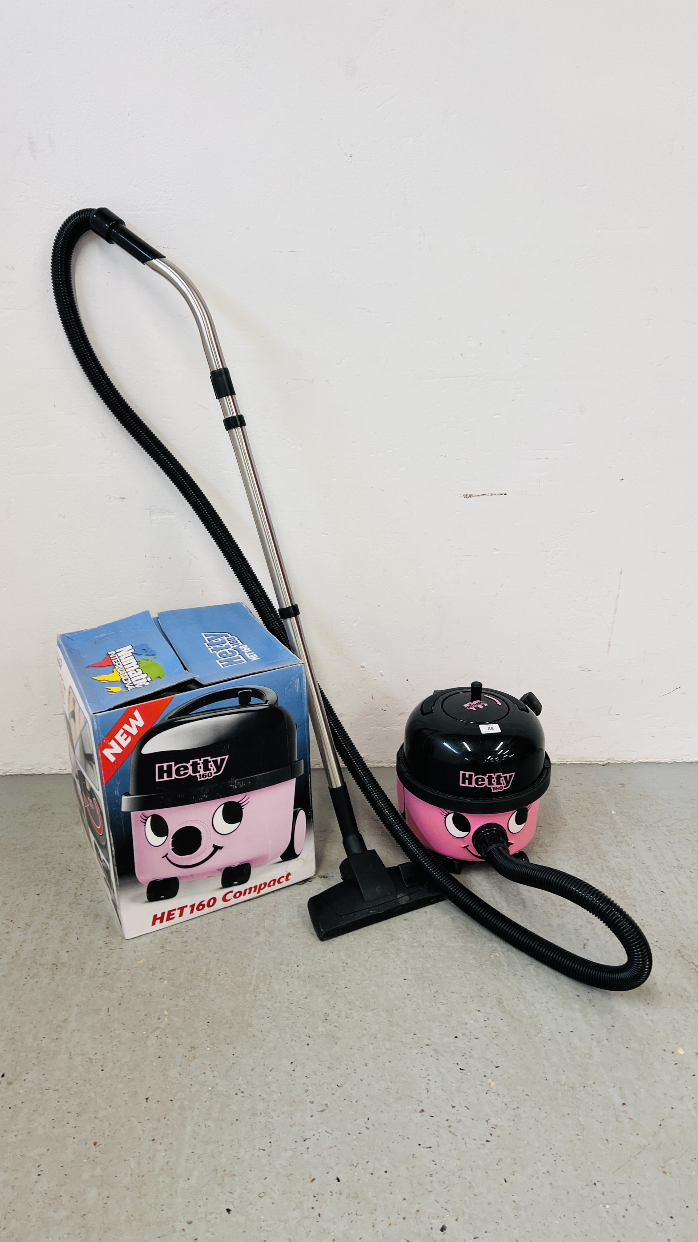 A NUMATIC HETTY 160 VACUUM CLEANER WITH ACCESSORIES - SOLD AS SEEN