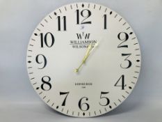 MODERN WILSON & CO. WALL CLOCK DEPTH 60CM.