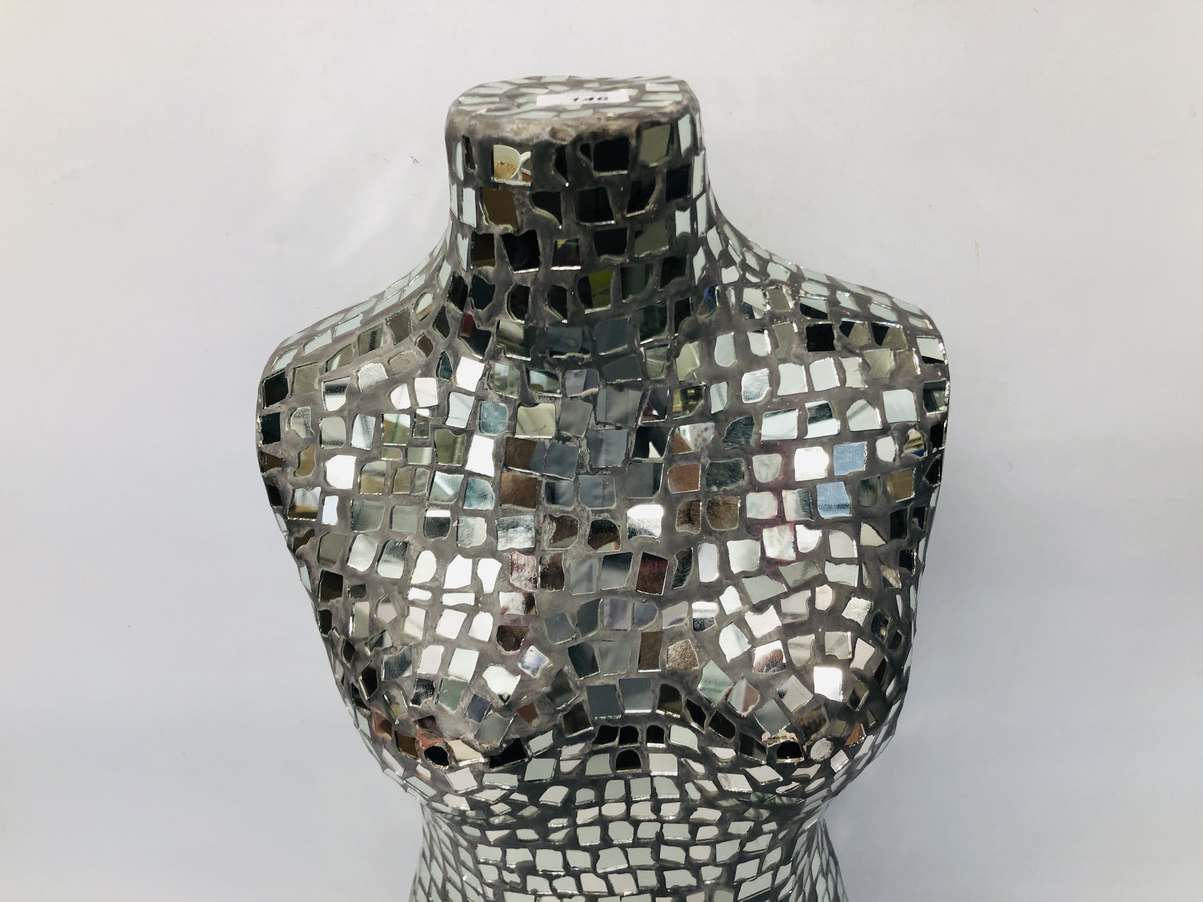 A MIRRORED MOSAIC MANIKIN BODY - Image 2 of 4