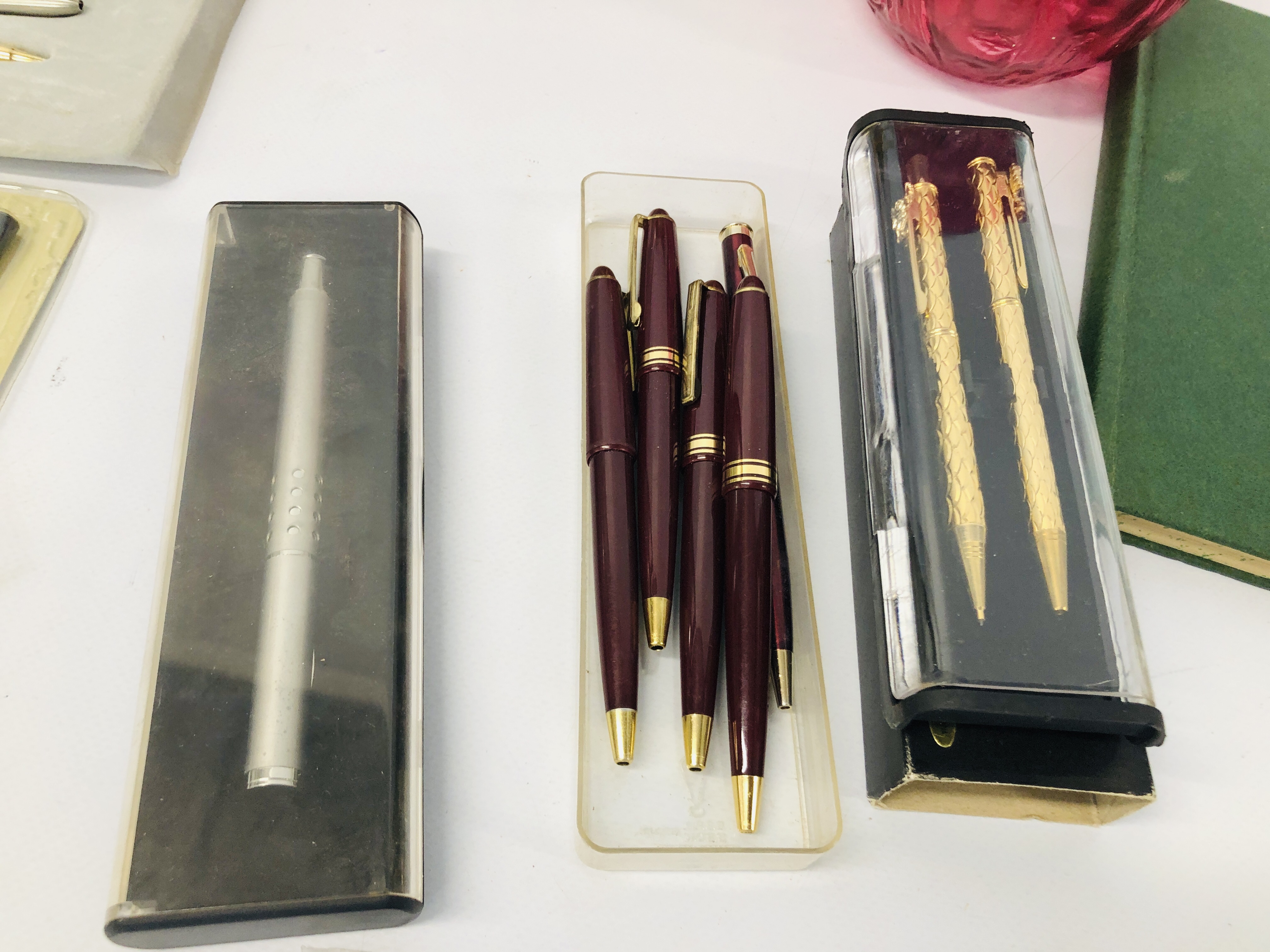 COLLECTION OF ASSORTED PENS, NOTE BOOK, - Image 7 of 9