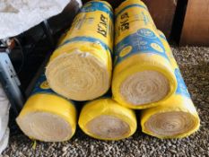 5 ROLLS OF ISOVER 100MM RD PARTY WALL INSULATION