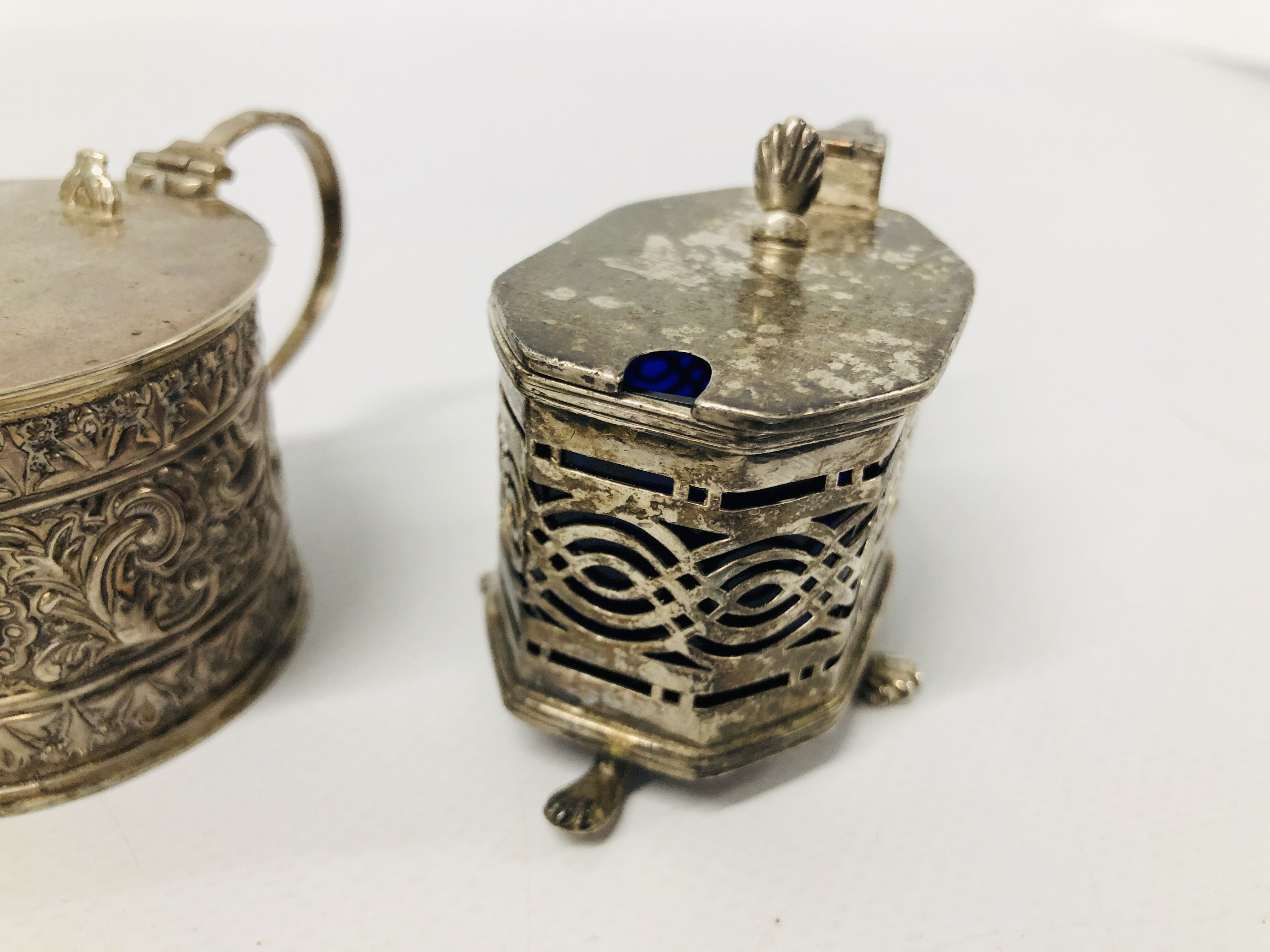 4 VARIOUS SILVER MUSTARDS, - Image 3 of 25