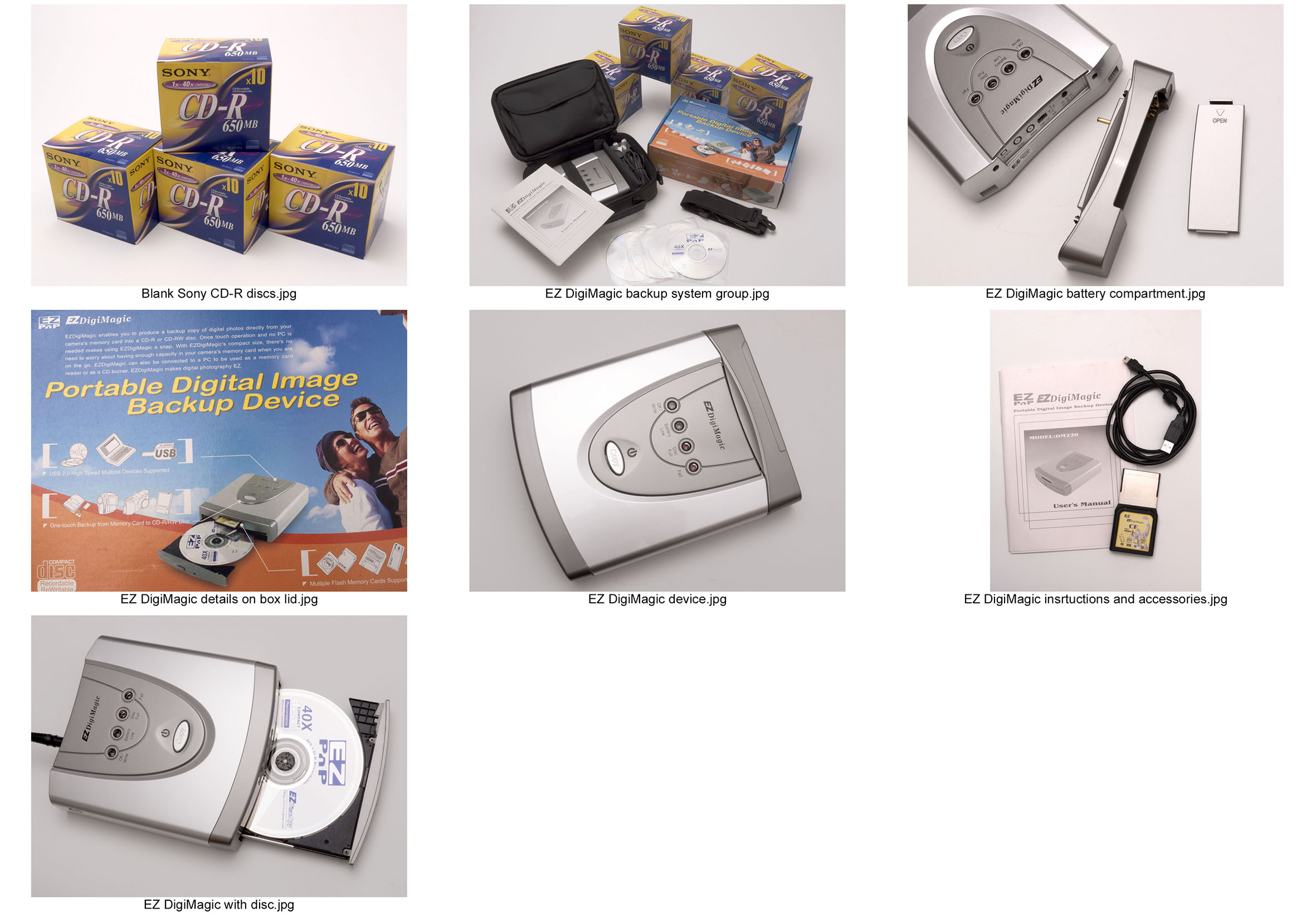 A MAINS OR BATTERY POWERED CD READER/WRITER WITH INSTRUCTIONS AND ACCESSORIES FOR BACKING UP - Image 18 of 21