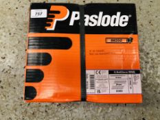 1 X SEALED PACK 3300 PASLODE D. HEAD 2,8 X 63MM RING NAILS COMPLETE WITH CARTRIDGES.