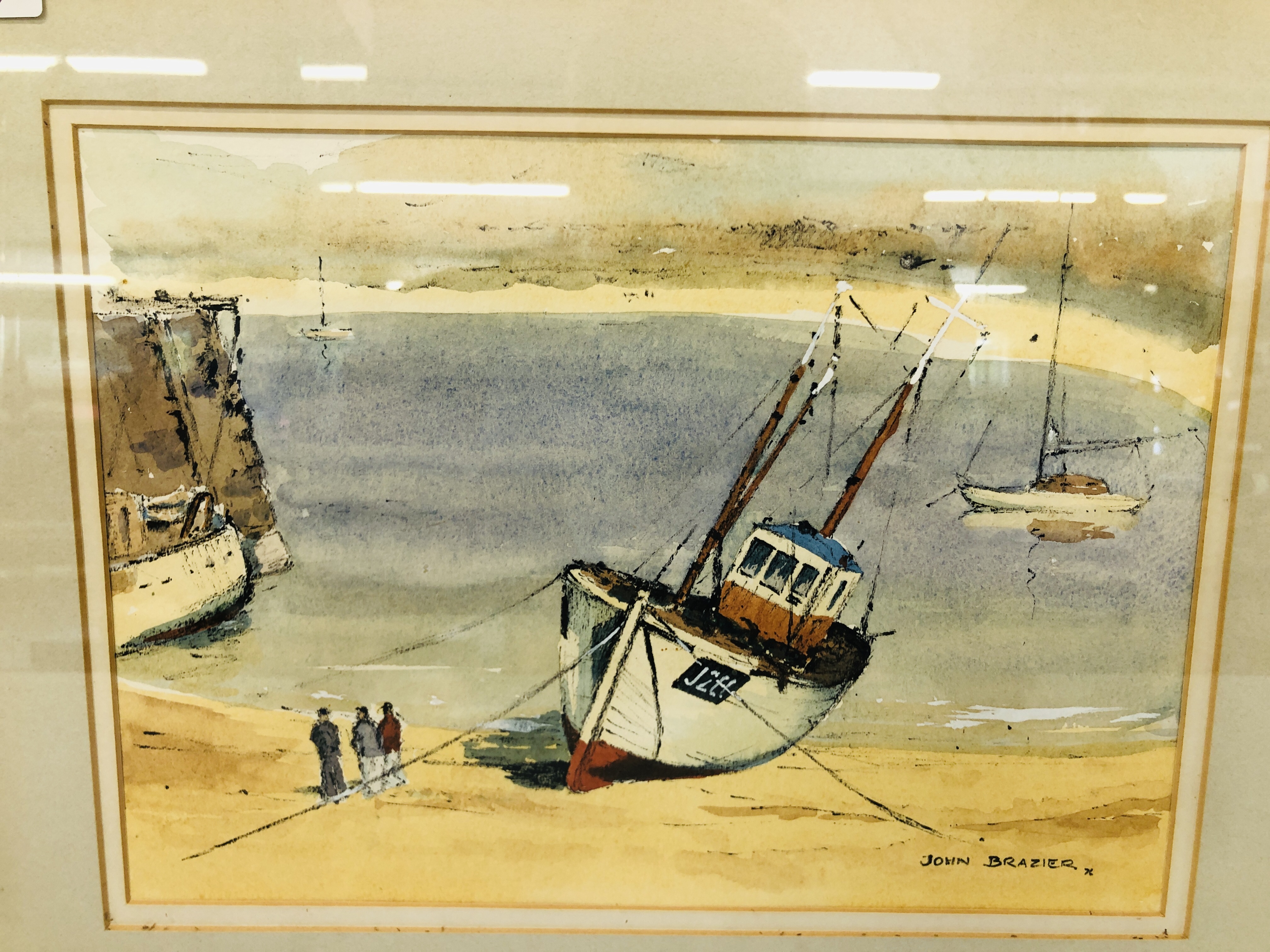 FRAMED ORIGINAL WATERCOLOUR "CEREALIA" ALDERNEY BEARING SIGNATURE JOHN BRAZIER WIDTH 31CM. - Image 2 of 8