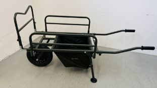 AN AS NEW FOX R SERIES FISHING BARROW - FULLY COLLAPSIBLE