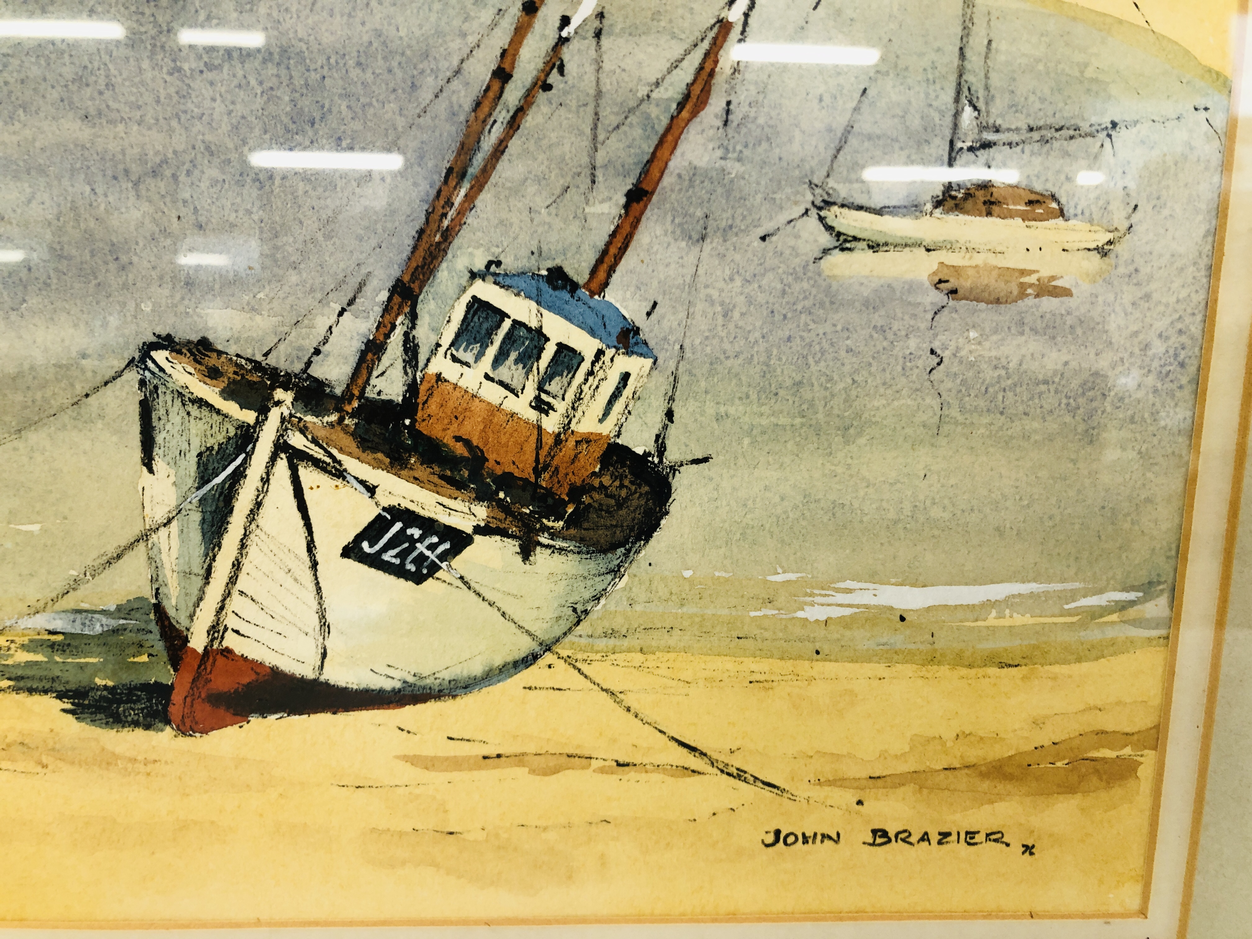 FRAMED ORIGINAL WATERCOLOUR "CEREALIA" ALDERNEY BEARING SIGNATURE JOHN BRAZIER WIDTH 31CM. - Image 5 of 8