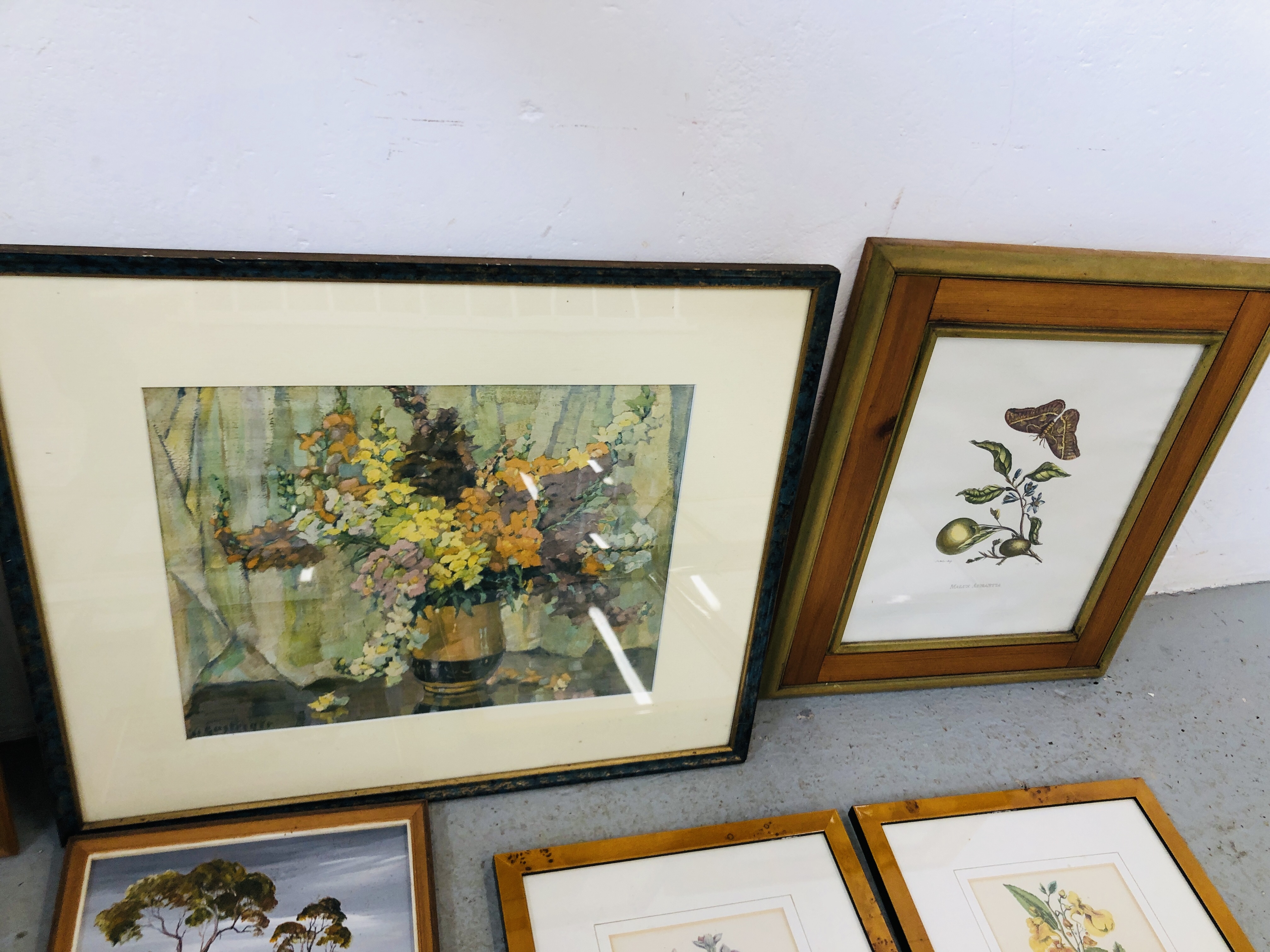 BOX OF ASSORTED PRINTS AND WATERCOLOURS TO INCLUDE STILL LIFE AND FASHION PRINTS, - Image 8 of 8