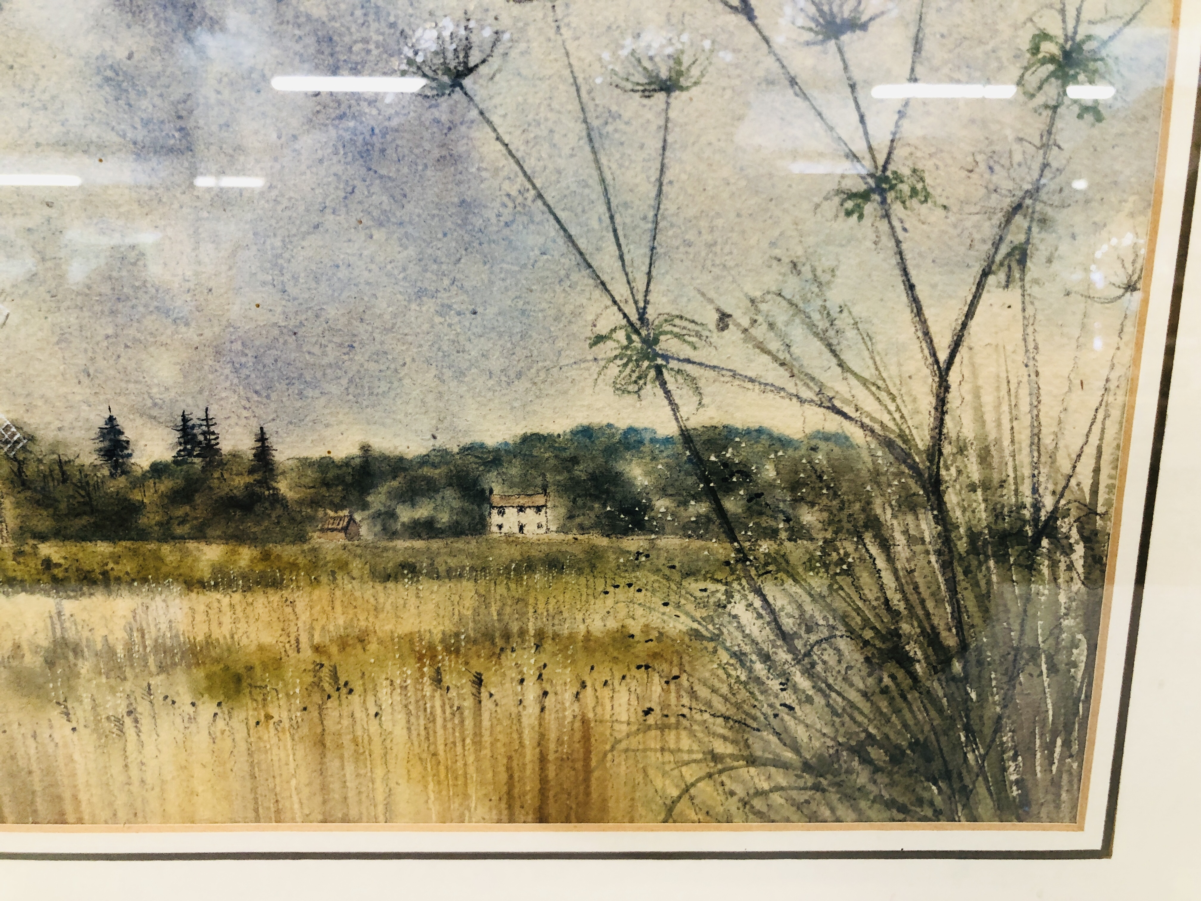 FRAMED WATERCOLOUR "CLEY MILL, JUNE" BEARING SIGNATURE PETER SOLLY WIDTH 35CM. HEIGHT 23.5CM. - Image 5 of 9