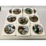 A SET OF TWELVE ROYAL WORCESTER MELVYN BUCKLEY'S "GREAT RACEHORSES" SERIES COLLECTORS PLATES EACH