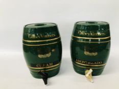TWO ROYAL WINTON "GILBEY VINTNERS" SHERRY CASK DISPENSERS HEIGHT 30CM.