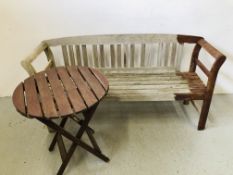 DEUBA GERMAN WOODEN GARDEN BENCH L 157CM.