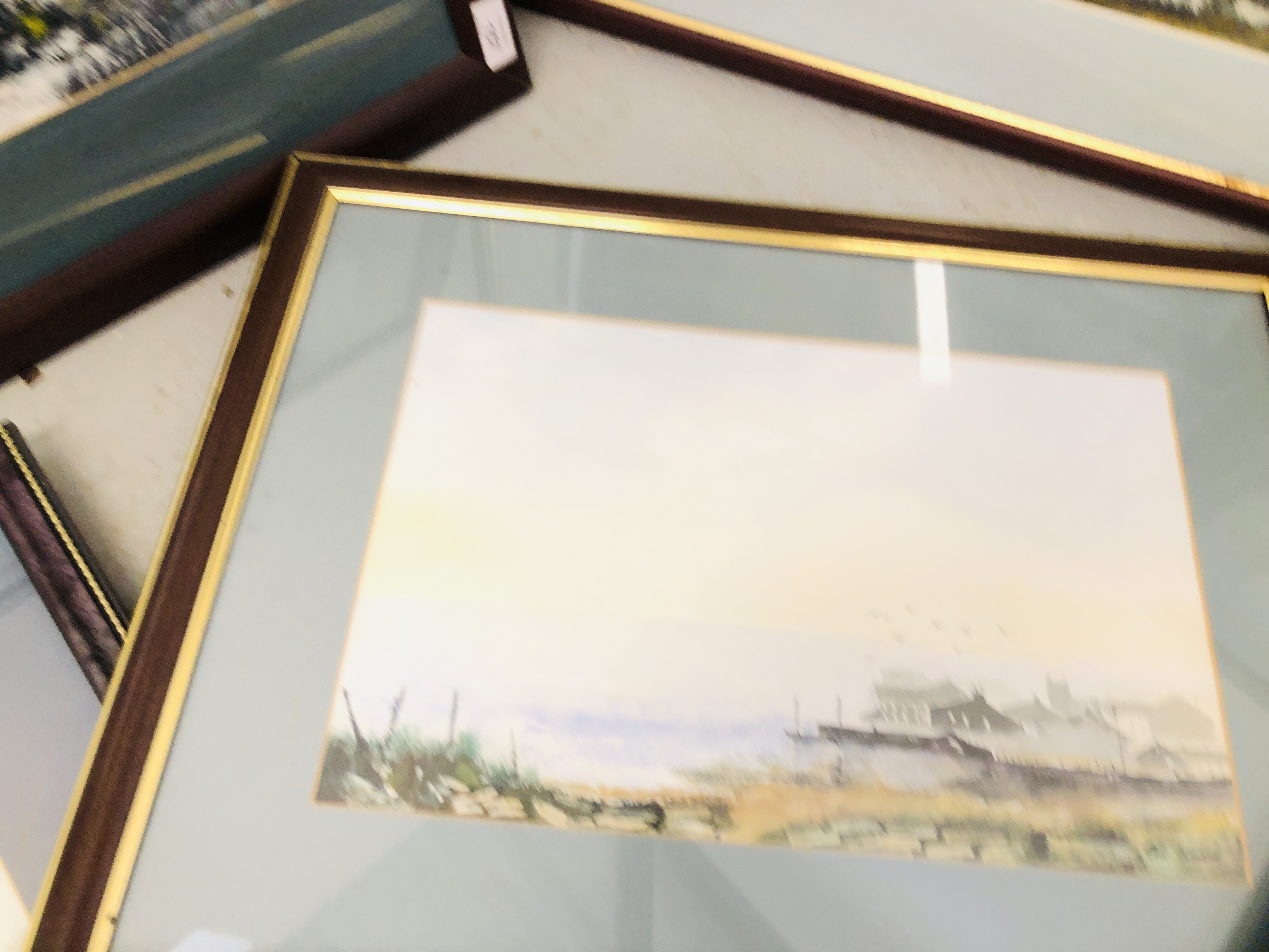 FRAMED ORIGINAL WATERCOLOURS DEPICTING RURAL LANDSCAPE SCENES BEARING SIGNATURE ERIC HUDSON ALONG - Image 4 of 9