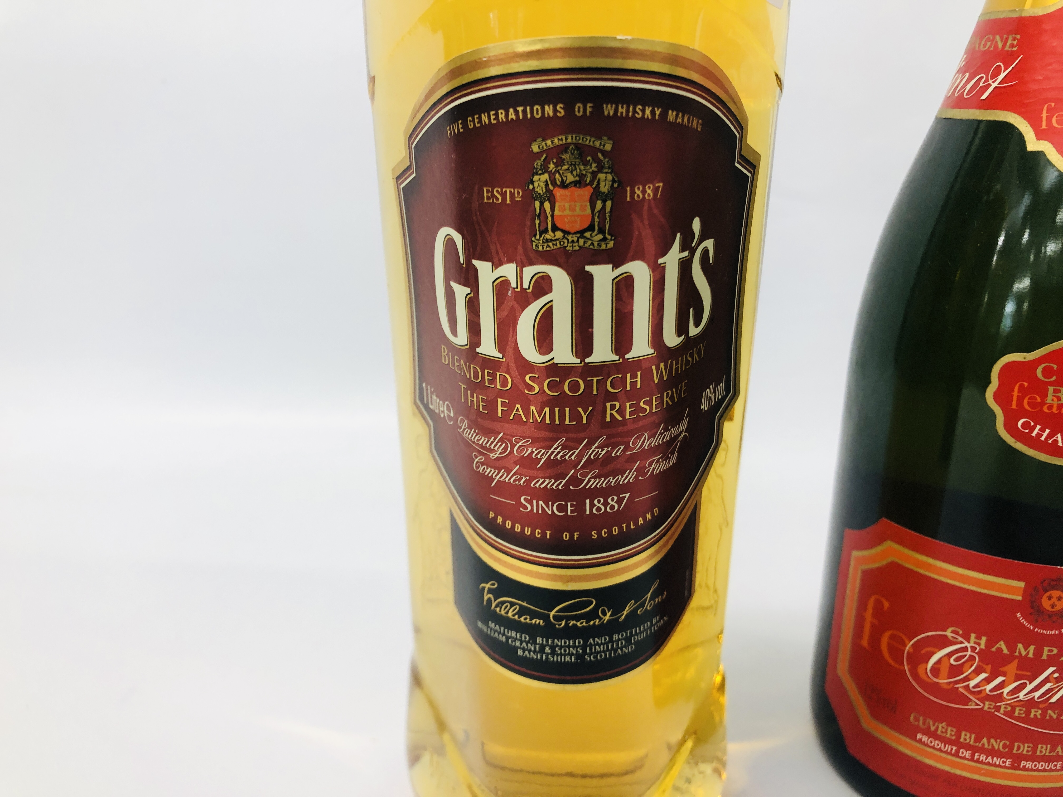 1 X LITRE BOTTLE OF GRANTS BLENDED SCOTCH WHISKY, 1 X 750ML. - Image 2 of 4