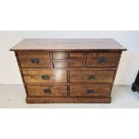 A LAURA ASHLEY MULTI DRAWER SIDEBOARD WITH METAL CRAFT HANDLES