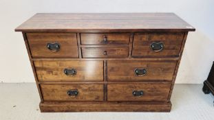 A LAURA ASHLEY MULTI DRAWER SIDEBOARD WITH METAL CRAFT HANDLES
