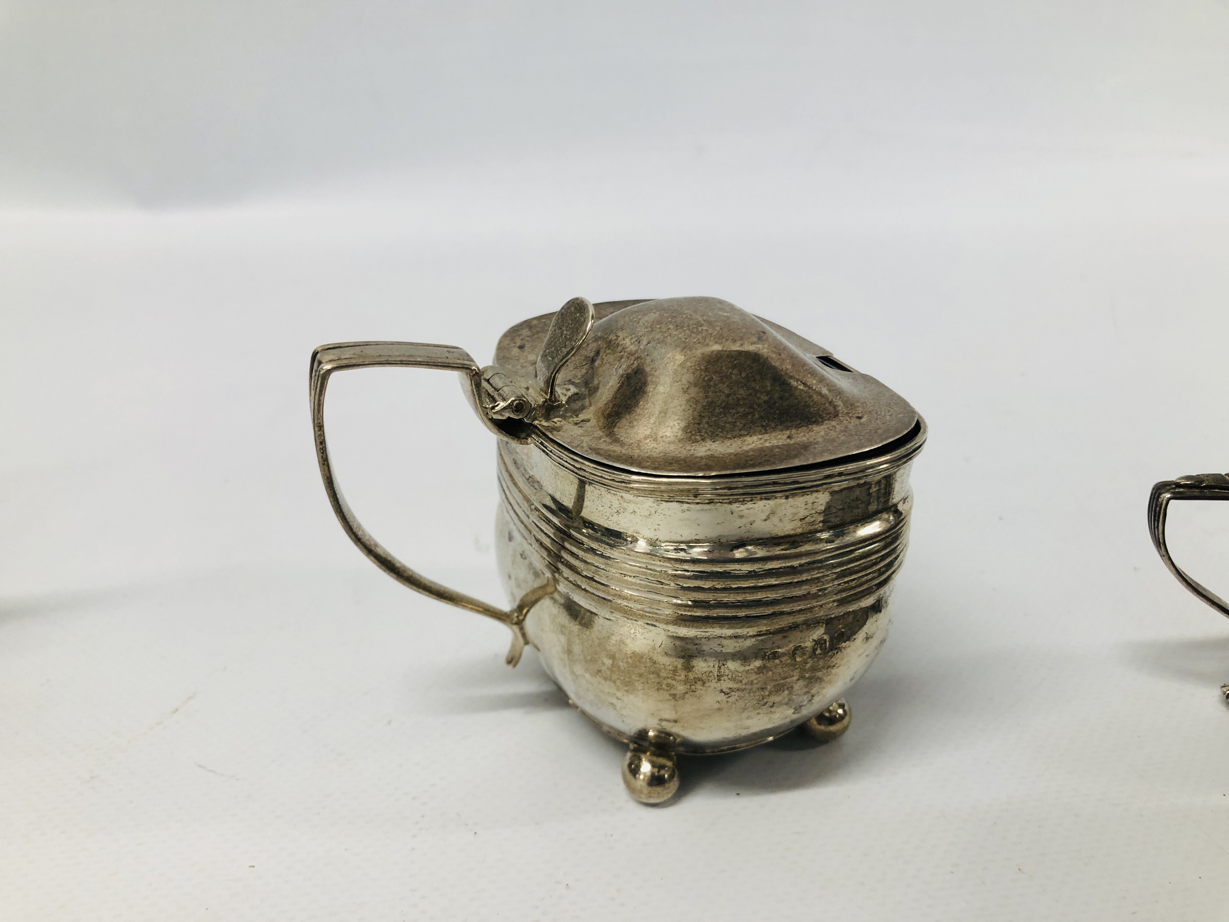 4 VARIOUS SILVER MUSTARDS, - Image 11 of 25