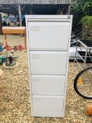 A STEEL FOUR DRAWER FILING CABINET