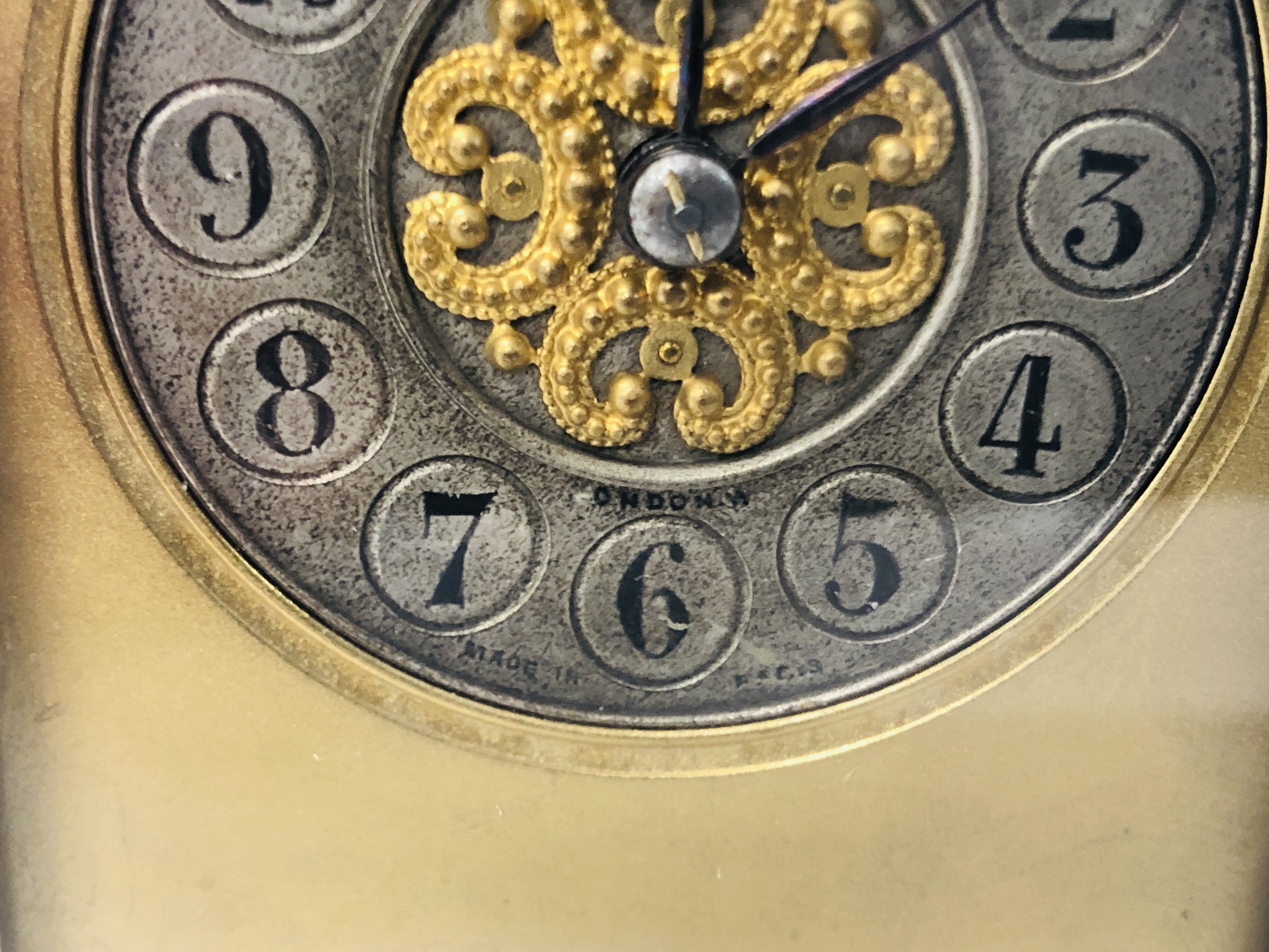 A FRENCH CARRIAGE CLOCK RETAILED BY MAPPIN & WEBB, THE SILVERED CHAPTER RING WITH ENGLISH NUMERALS, - Image 4 of 8