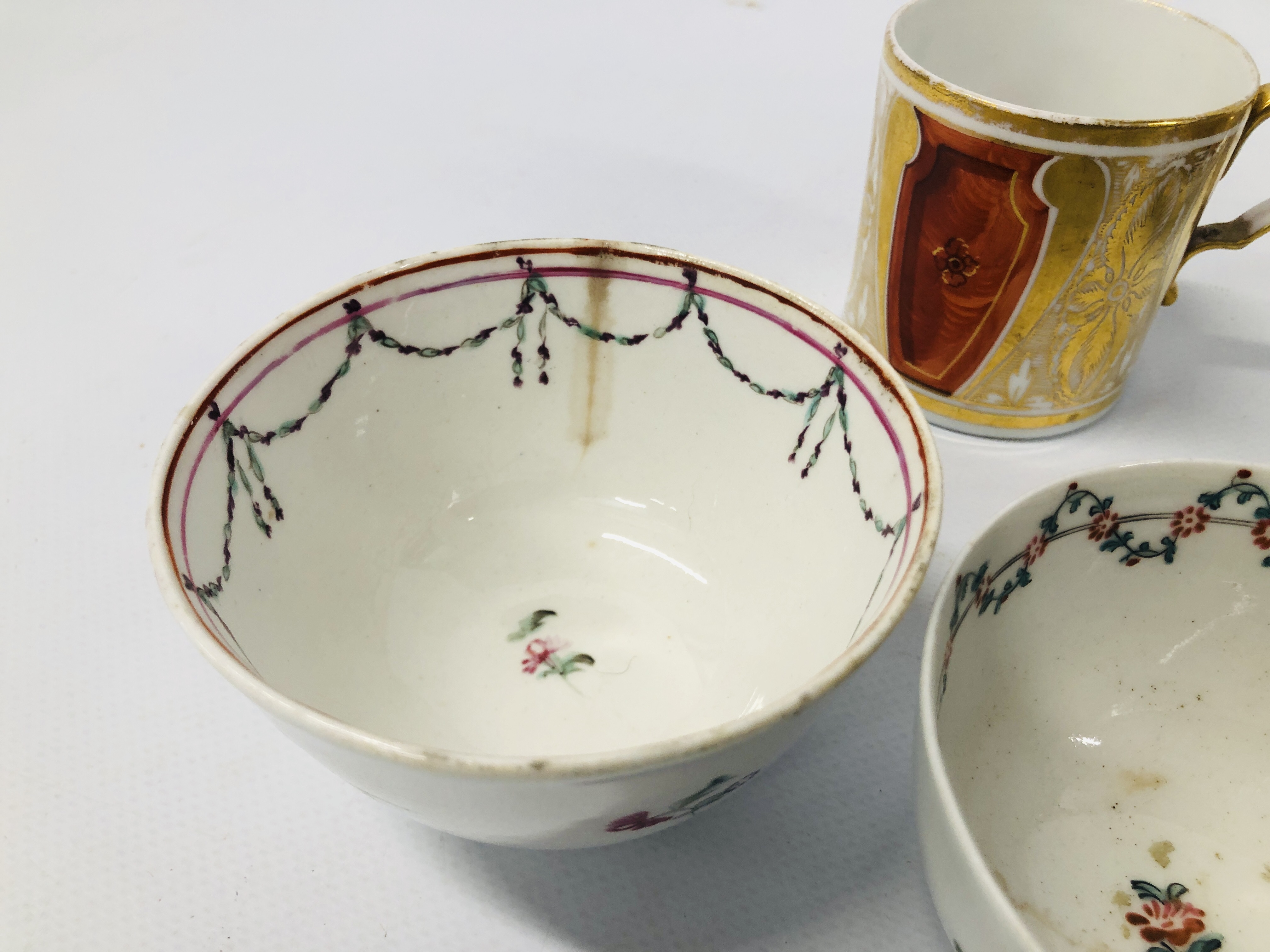 THREE NEWHALL TYPE TEA BOWLS, - Image 5 of 13