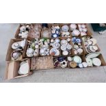 19 BOXES OF ASSORTED HOUSEHOLD SUNDRY CHINA AND GLASS WARE TO INCLUDE SHELLEY, ROYAL DOULTON,