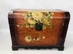 ORIENTAL DECORATED DOME TOP TRUNK