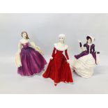 3 X ROYAL DOULTON FIGURINES TO INCLUDE CHRISTMAS DAY 2004 HN4558,