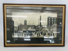 INDUSTRIAL STYLE LOWRY PRINT WIDTH 50CM. HEIGHT 28CM.