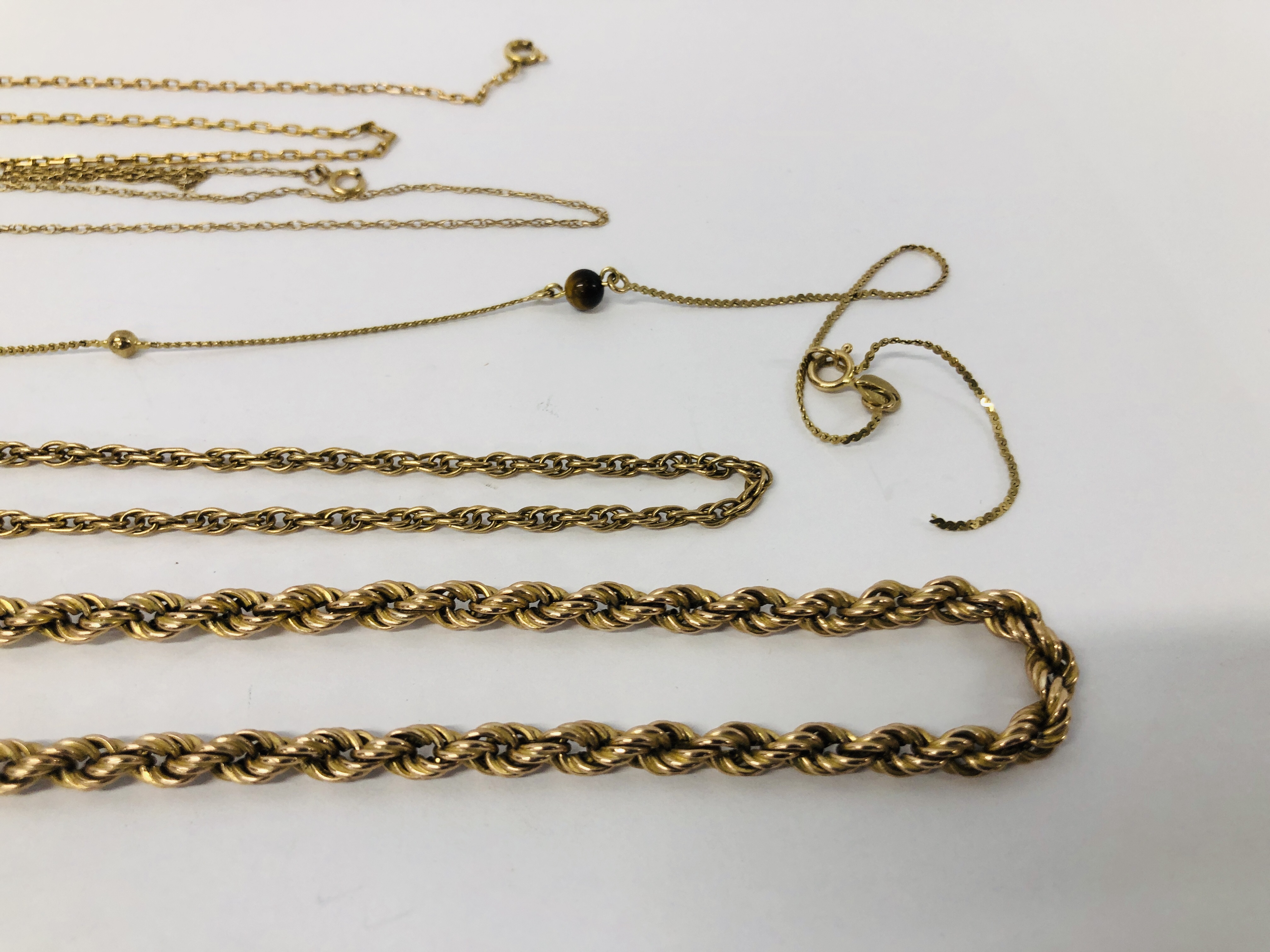 9CT. GOLD ROPE TWIST NECKLACE (A/F), 9CT. GOLD ROPE TWIST BRACELET, TWO 9CT. - Image 2 of 7