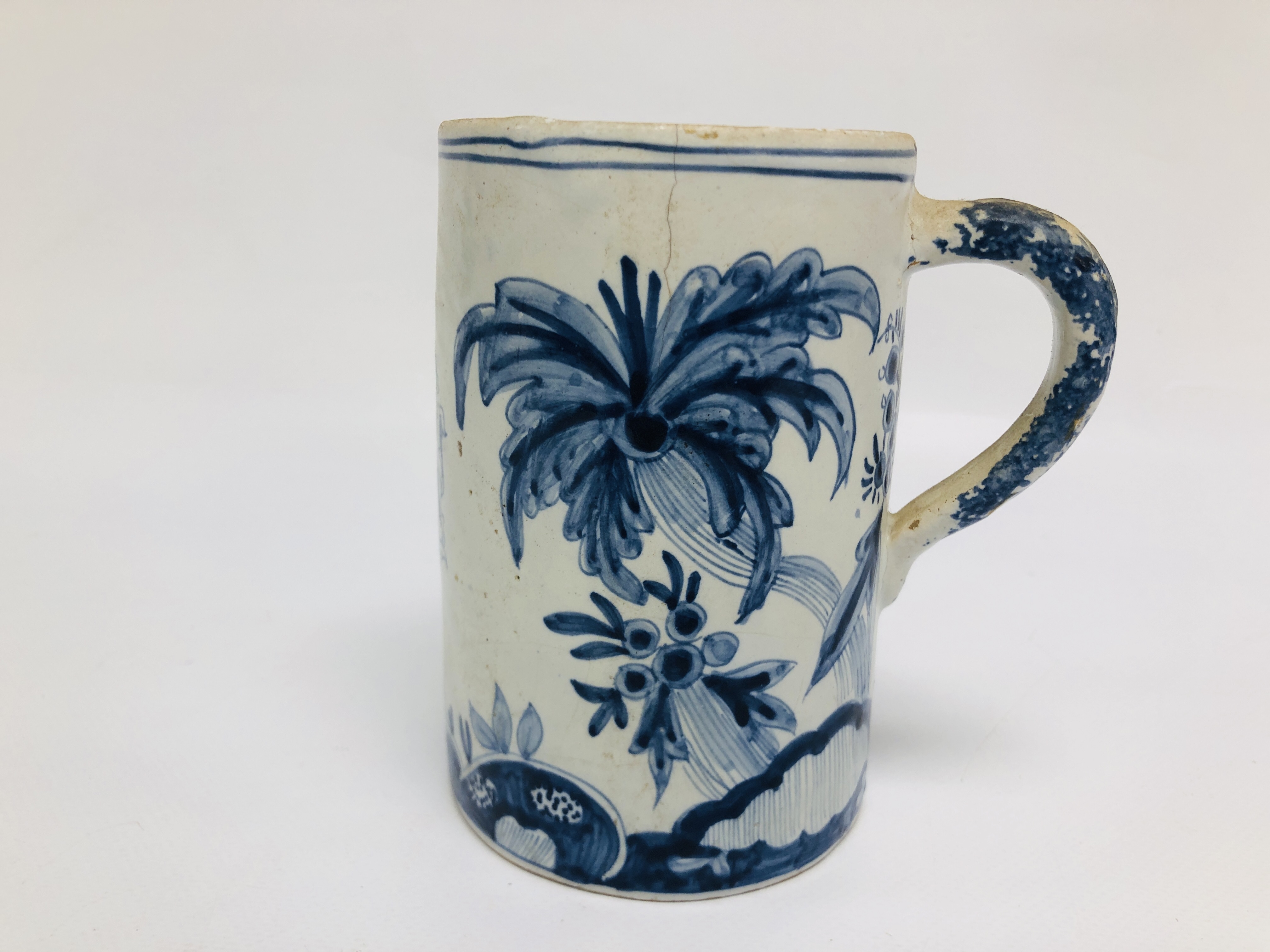 A WORCESTER BLUE AND WHITE TANKARD, - Image 15 of 20