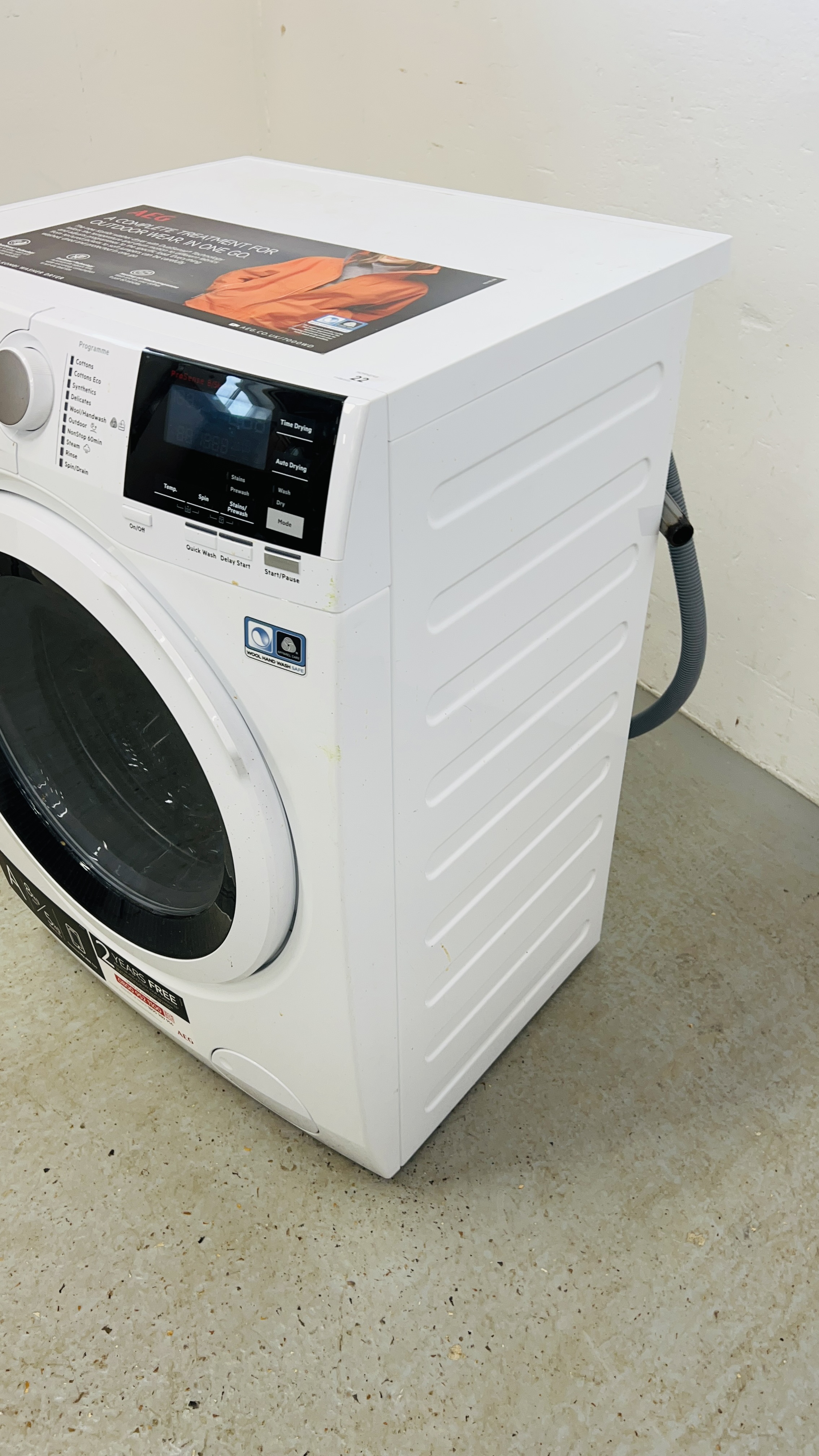 AEG 7000 SERIES KOMBI WASHER DRYER 8KG, DUALSENSE TECHNOLOGY - SOLD AS SEEN. - Image 5 of 7