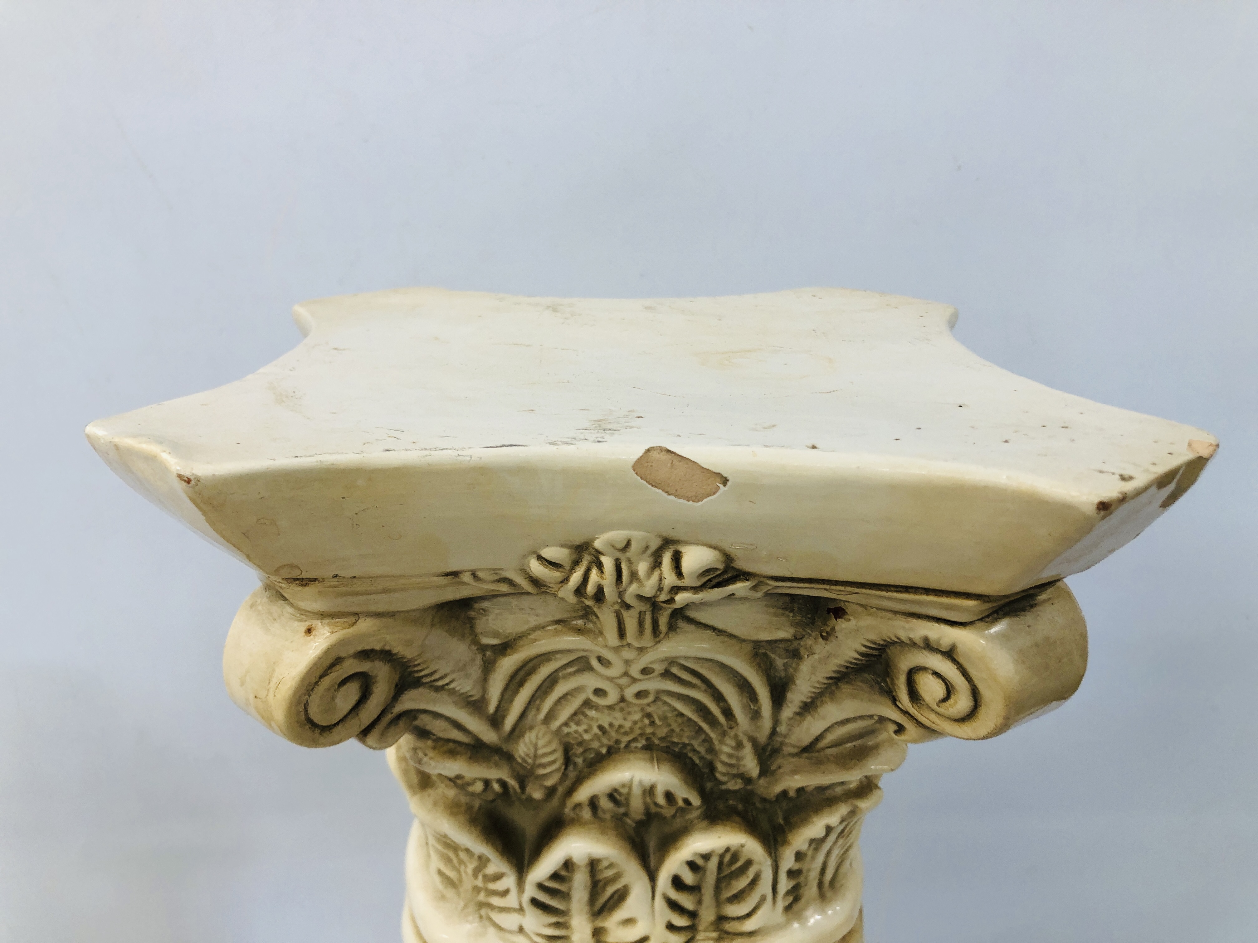 CLASSICAL BAROQUE LADY BUST ON A DECORATIVE PEDESTAL BASE APPROX. HEIGHT 111CM. - Image 5 of 6