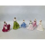 A COLLECTION OF SIX CHINA COLLECTORS FIGURES TO INCLUDE LEONARDO SAMANTHA, LEONARDO KATHERINE,