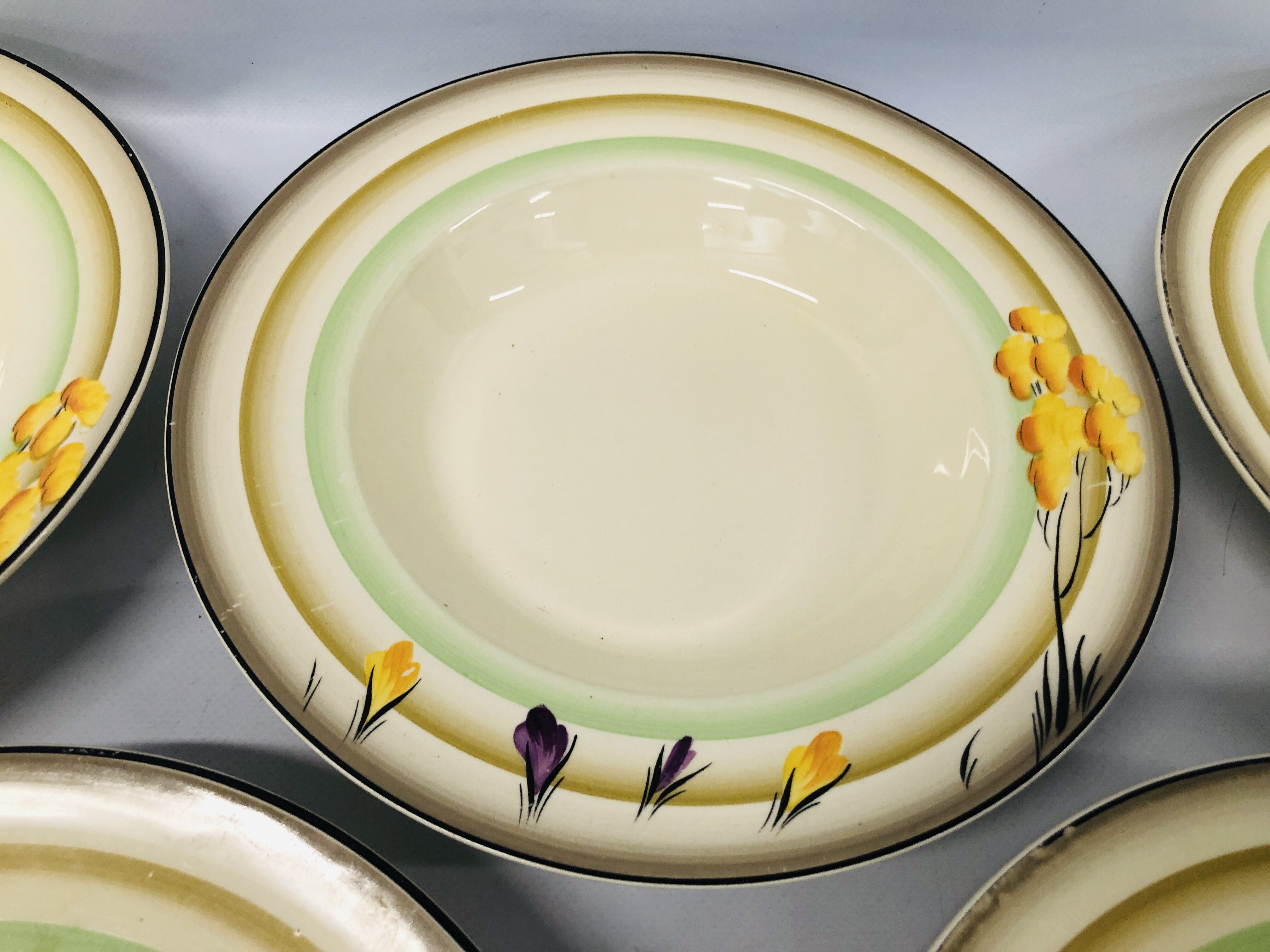 3 X BURLEIGH WARE DECORATIVE DISHES ONE IN THE CLARICE CLIFF WATER LILY DESIGN + 5 BURLEIGH WARE - Image 8 of 11