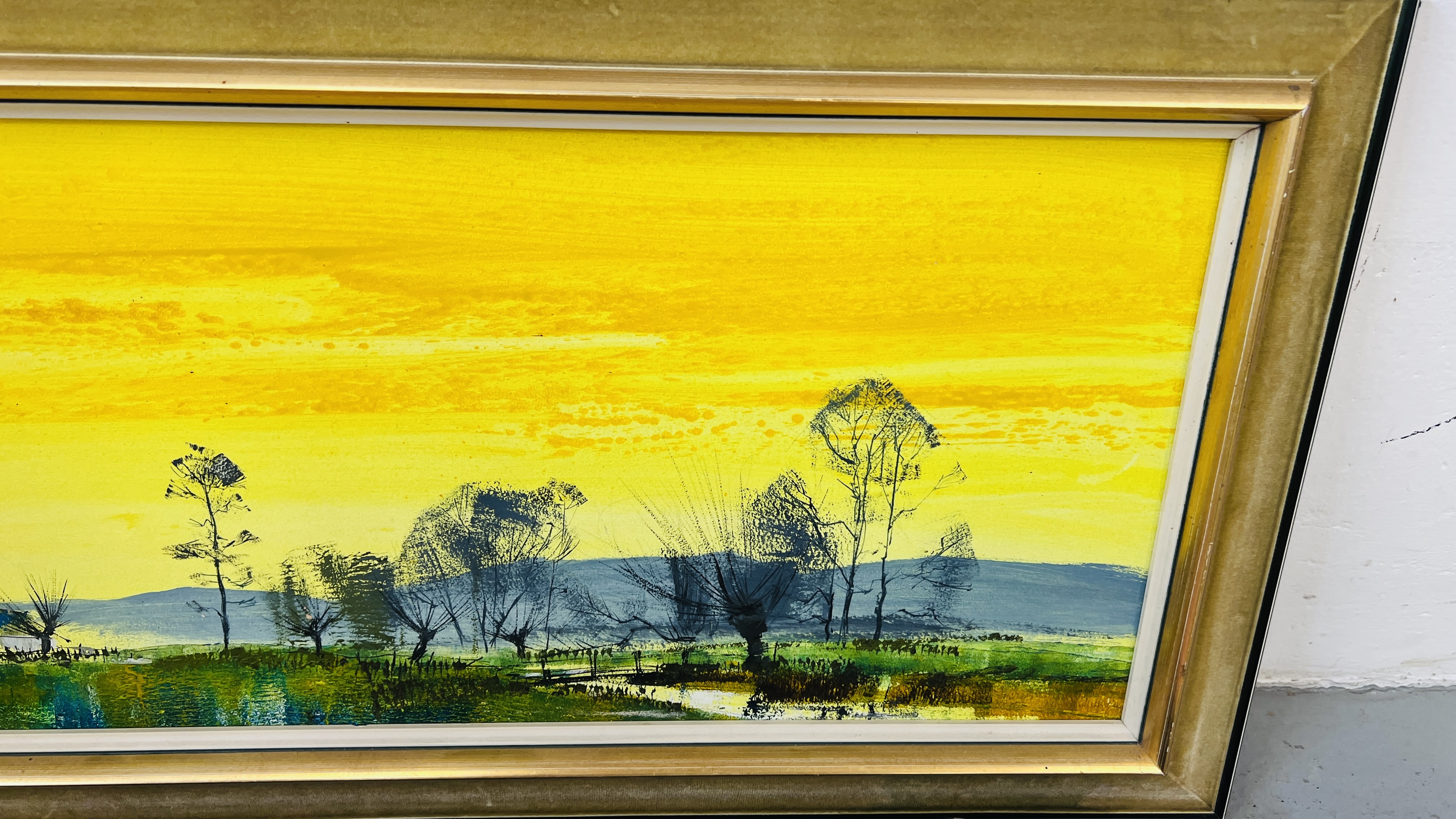 THREE ORIGINAL ARTWORKS, OIL ON BOARD FARM NEAR BRISTOL, VIEW ON THE AVON, - Image 5 of 7